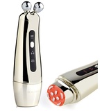 Beautifly B-Booster Aura Golden Anti Aging Skincare, Dermaroller 2 MHz, Massage Visage Avancé Avec Technologie DMA und EMS, Derma Roller, Appareil Massage Visage, Anti Falten