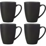 Maxwell & Williams Caviar Black Becher, Tasse, Kaffeetasse, Premium-Keramik, schwarz 400 ml AX0353, 10er Set