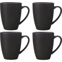 Maxwell & Williams Caviar Black Becher, Tasse, Kaffeetasse, Premium-Keramik, schwarz 400 ml AX0353, 10er Set