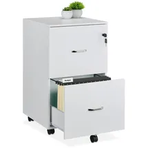 Relaxdays Aktenschrank 72 x 43 x 46 cm weiß