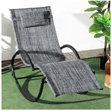Outsunny Schaukelliege 155 x 61 x 88 cm Grau