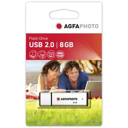 AgfaPhoto USB Flash Drive 2.0 - USB-Flash-Laufwerk - 8 GB - USB 2.0 - Silber