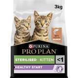 Purina PRO PLAN Sterilised Kitten Healthy Start | Reich an Lachs | Trockenfutter | Kätzchen | 3 kg