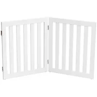 Costway Absperrgitter Hunde 60 cm Hoch 2 Paneele Weiß