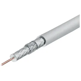 TRIAX KOKA 110 A+ - weiß – Kabel Koaxial (100 m, weiß, 75 Ohm, PVC 100 m-Plastikspule weiss
