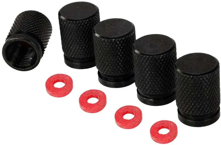 Carmotion Ventilkappen Aluminium SCHWARZ 5er Pack