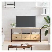 Furnicato TV-Schrank Sonoma Eiche 102x33x45 cm Holzwerkstoff & Eisen