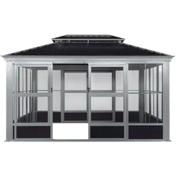 Sojag Pavillion »Olan« - 436x311x291cm - anthrazit - Aluminium / Blech