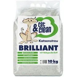 Cat & Clean Brilliant mit Babypuderduft 10kg Katzenstreu