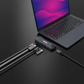 Sitecom AC-2001 6-in-2 Multiport-Hub für MacBook Air (M1/M2/M3) Dunkelblau - Dunkelblau