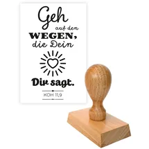 Camino Stempel Geh auf den Wegen, die Dein Herz Dir sagt. (Koh 11,9)