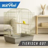 Premium Vogelkäfig EMMA 72x54x38cm gold mocca Wellensittiche Kanarien Vogelhaus