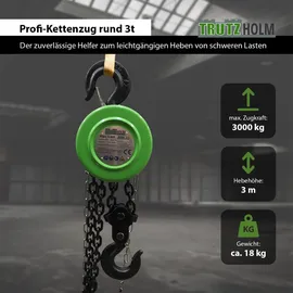 Trutzholm Flaschenzug Stahl 3 m grün