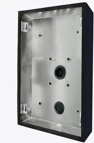 DoorBird D2109V/D2111V/D2112V/D2113V/D2114V Aufputz Montagerückgehäuse Schwarzblau, Edelstahl, pulverbeschichtet, seidenmatt
