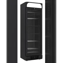 CombiSteel Tiefkühlschrank 1 Glastür Schwarz 382 L