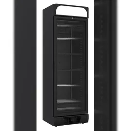 CombiSteel Tiefkühlschrank 1 Glastür Schwarz 382 L