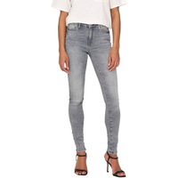 Only Damen Onlpower Mid Push Up SK Azg937 Noos Jeans, Grey Denim, M / 34L EU