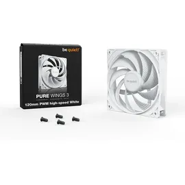 be quiet! Lüfter Pure Wings 3 White PWM high-speed - 120mm Gehäuselüfter