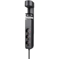 Neomounts DS22-840BL6 Tischsteckdose (1,4m) mit Klemme, USB-C + USB-A,  Schnellladung, schwarz