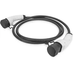 DIGITUS KFZ-Ladekabel für Elektroautos & PHEV  5 m  Typ 2 auf Typ 2  Mode 3  3-P