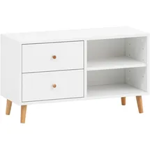 Schildmeyer Bank Bjarne weiß matt, B/H/T: ca. 78,9x46,5x33 cm