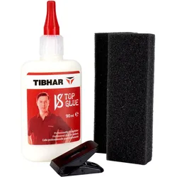 Tischtennis Kleber für Beläge und Holz - Tibhar 90 ml + 16 Applikatoren EINHEITSGRÖSSE