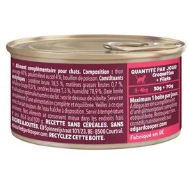 edgard & cooper® Nassfutter Wildfang-Thunfisch & Freilaufhuhn 24 x 70 g