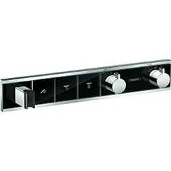 Hansgrohe RainSelect Brausethermostat 15356600 chrom-schwarz, für 3 Verbraucher