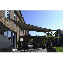 Floracord Vierecksonnensegel HDPE Silbergrau 360 cm x 360 cm