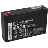 Q-Batteries 6LS-7.2 6V 7,2Ah Blei-Vlies Akku AGM VRLA