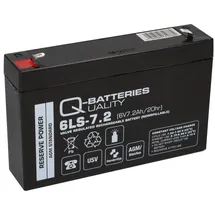 Q-Batteries 6LS-7.2 6V 7,2Ah Blei-Vlies Akku AGM VRLA