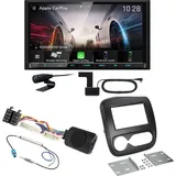 Kenwood DMX8021DABS Android Auto CarPlay Bluetooth Einbauset für Opel Vivaro B