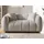 s-style möbel Couch Strukturstoff 2-Sitzer Braun