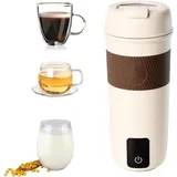 Reise-Wasserkocher, 4 Temperaturen, elektrischer Wasserkocher, doppelte Auskleidung aus Edelstahl 304, kleine tragbare Schnellheiztasse, 350 ml