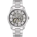 Bulova 96A267 Sutton Automatik Herrenuhr 43mm 3ATM - Silber/Silber