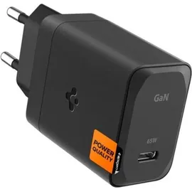 SPIGEN USB-C Netzladegerät PD 3.0 PPS 65W + USB-C Kabel - Schnellladegerät Schwarz