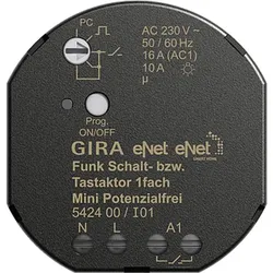 1St. Gira 542400 Funk Schalt Tastaktor Mini 1fach pot.frei