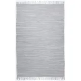 THEKO Happy Cotton Handwebteppich 160 x 230 cm Grau