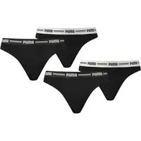 PUMA Damen Iconic String Thong 4er Pack (S, Black (200)) - S