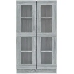 vidaXL Vitrinenschrank Grau Sonoma 82,5x30,5x150 cm Holzwerkstoff
