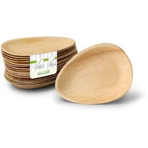Greenbox Palmblatt Teller tropfenförmig 17 cm 25 St.