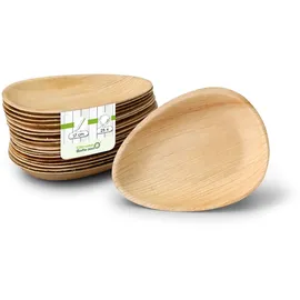 Greenbox Palmblatt Teller tropfenförmig 17 cm 25 St.