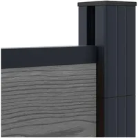 vidaXL Zaunelement WPC und Aluminium 1 x 1 m Grau