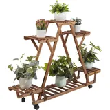 unho Blumenregal 6 Ebenen 60 x 30 cm Holz