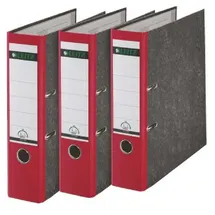 Leitz Wolkenmarmor-Ordner DIN A4 80 mm Rot 3 St.