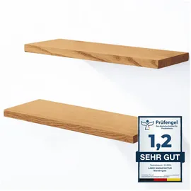 LAMO MANUFAKTUR Wandregal 42 x 2 x 4 cm Rustikal Braun