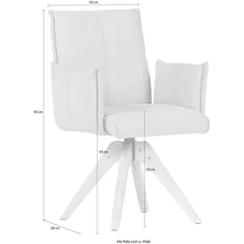 GUTMANN FACTORY Drehstuhl GUTMANN FACTORY, lila (flieder, natur), B:64cm H:90cm T:66cm, Stühle, Drehstuhl, mit Massivholzgestell