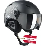 Black Crevice Skihelm Vail mit Visier, matt schwarz/schwarz, M (55-58 cm)...