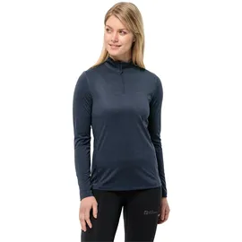 Jack Wolfskin Sky Thermal Half Zip Langarm-t-shirt - Night Blue - XS