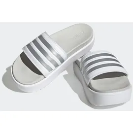 adidas Adilette Platform Badesandalen Cloud White / Zero Met / Grey One 39 1/3